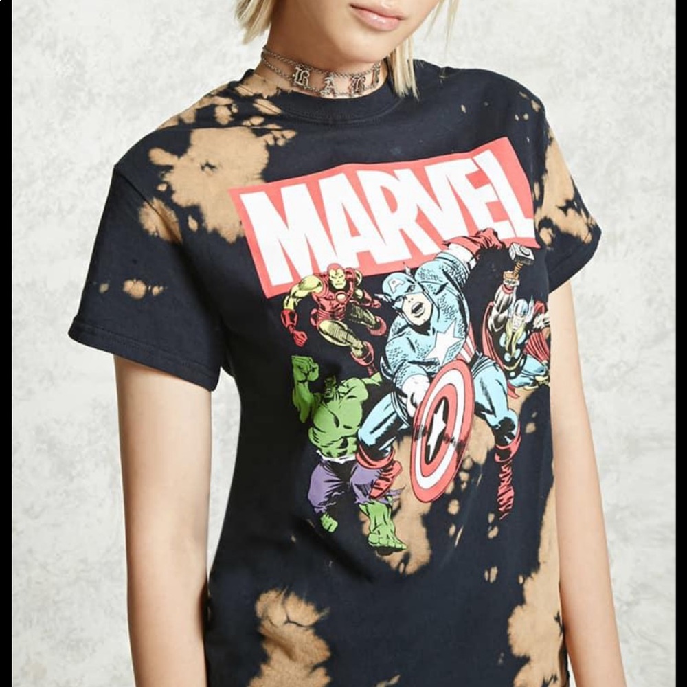Marvel tye dye tee